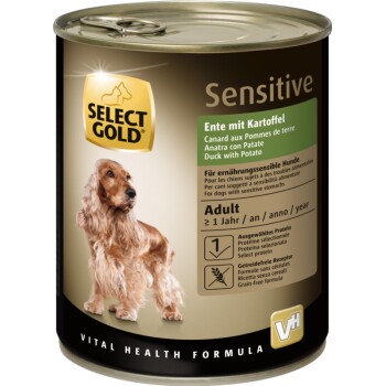 SELECT GOLD Sensitive Adult Ente mit Kartoffel 24x800 g