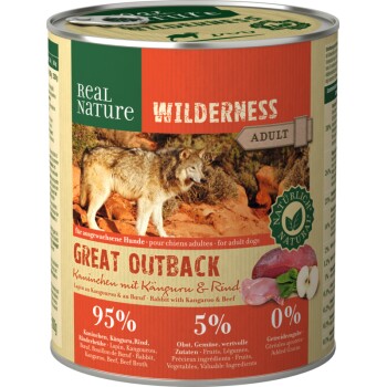 REAL NATURE WILDERNESS Nassfutter für Hunde Adult Great Outback Kaninchen