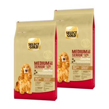 SELECT GOLD Sensitive Senior Medium Lamm & Reis 2x12 kg