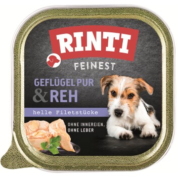 RINTI Feinest Adult Geflügel pur & Reh 44x150 g