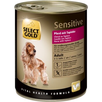 SELECT GOLD Sensitive Adult Pferd mit Tapioka 24x800 g