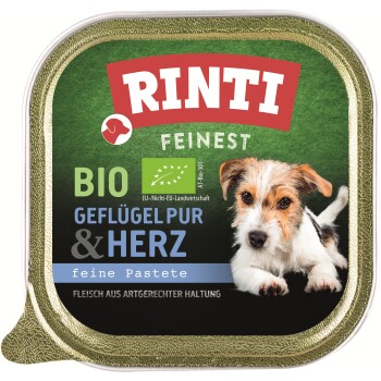 RINTI Feinest Bio Geflügel pur & Herz 22x150 g