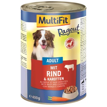 MultiFit Adult Ragout Rind und Karotten 24x400 g