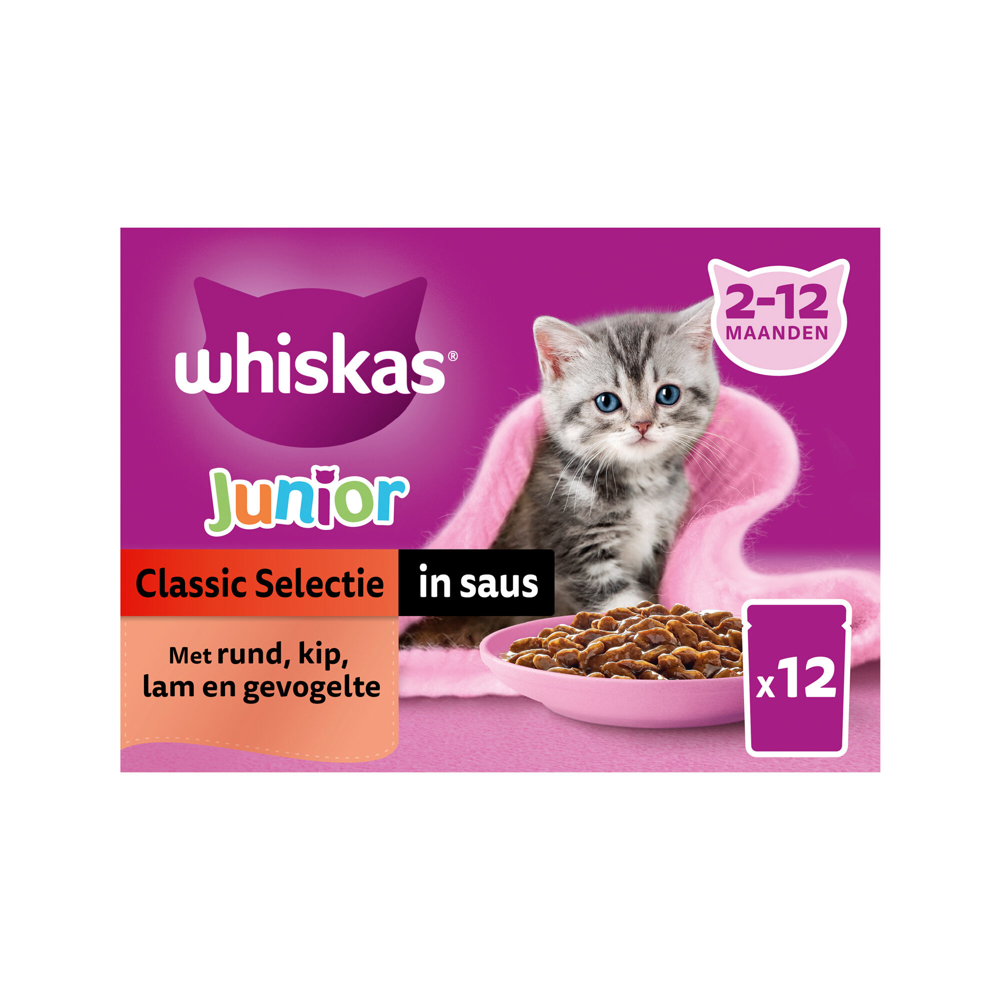 Whiskas Junior Nassfutter - Classic Selection in Sauce - 24 x 85 gram