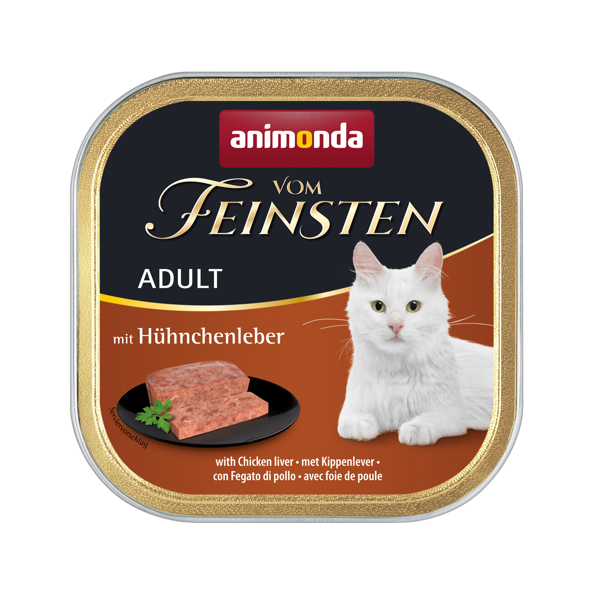 Animonda vom Feinsten Adult Katzenfutter - Schälchen - Hühnerleber - 32 x 100 g