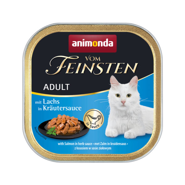 Animonda vom Feinsten Adult getreidefreies Katzenfutter - Schälchen - Lachs - 32 x 100 g