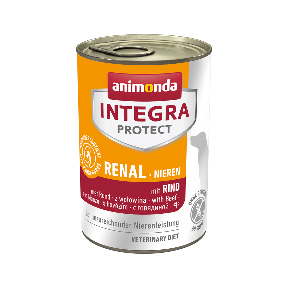 Animonda Integra Protect Dog Nieren Hundefutter - Dosen - Rind - 6 x 400 g