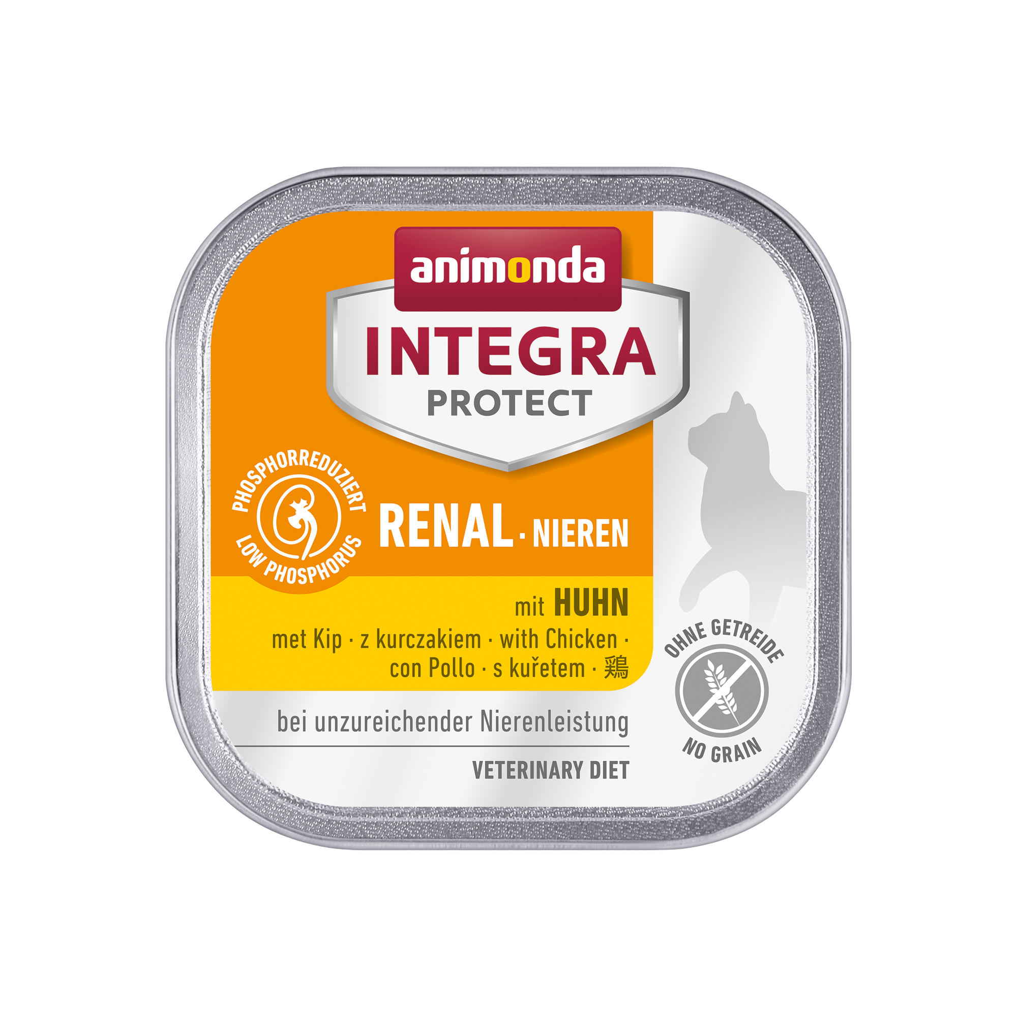 Animonda Integra Protect Nieren Katzenfutter - Schälchen - Huhn - 16 x 100 g