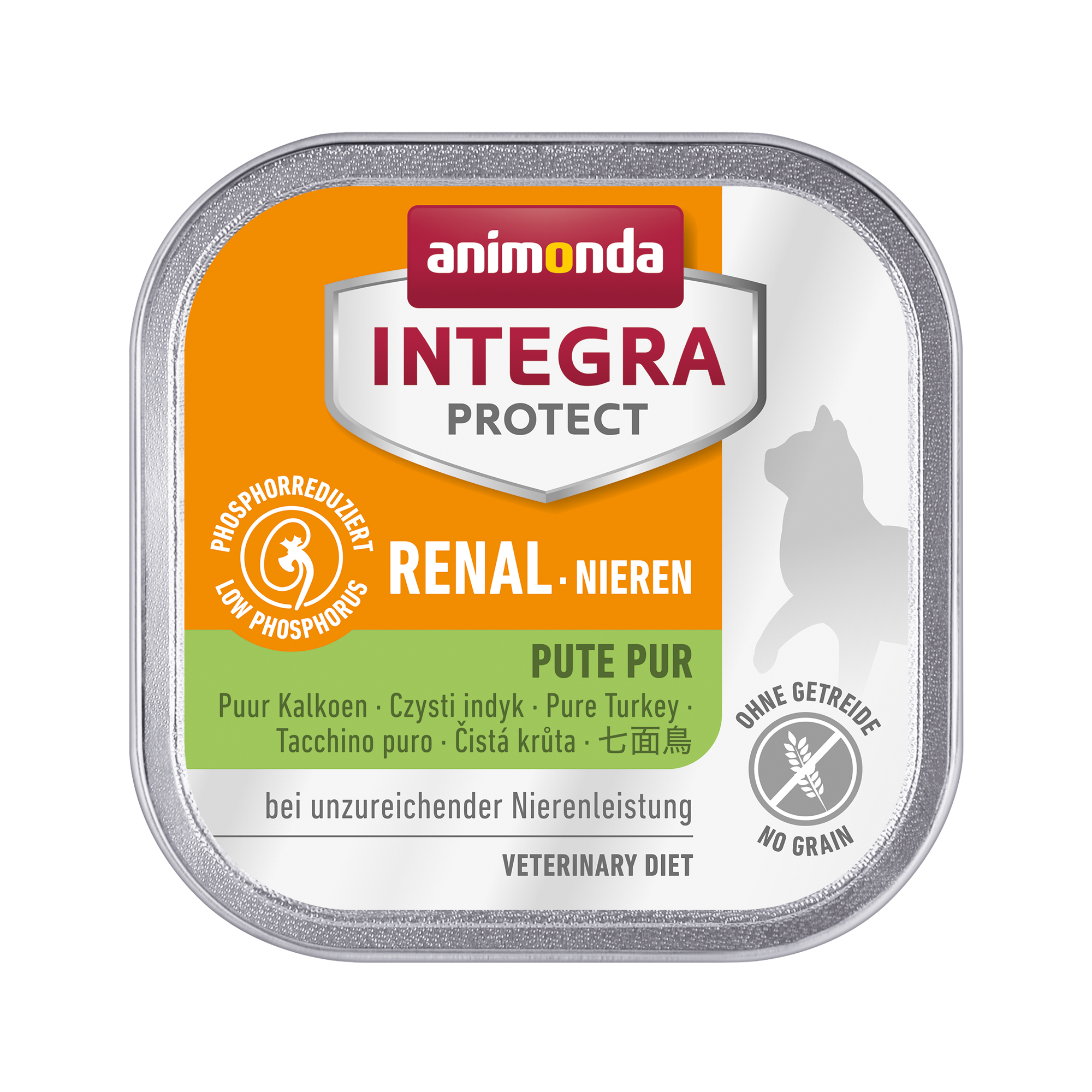 Animonda Integra Protect Nieren Katzenfutter - Schälchen - Pute - 16 x 100 g