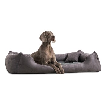 Tierlando MORITZ VIP Hundebett Hundesofa schwarz/ graphit 90 cm