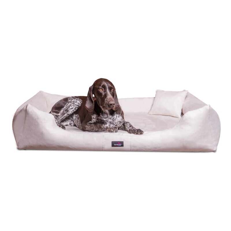 Tierlando MORITZ VIP Hundebett Hundesofa creme 90 cm