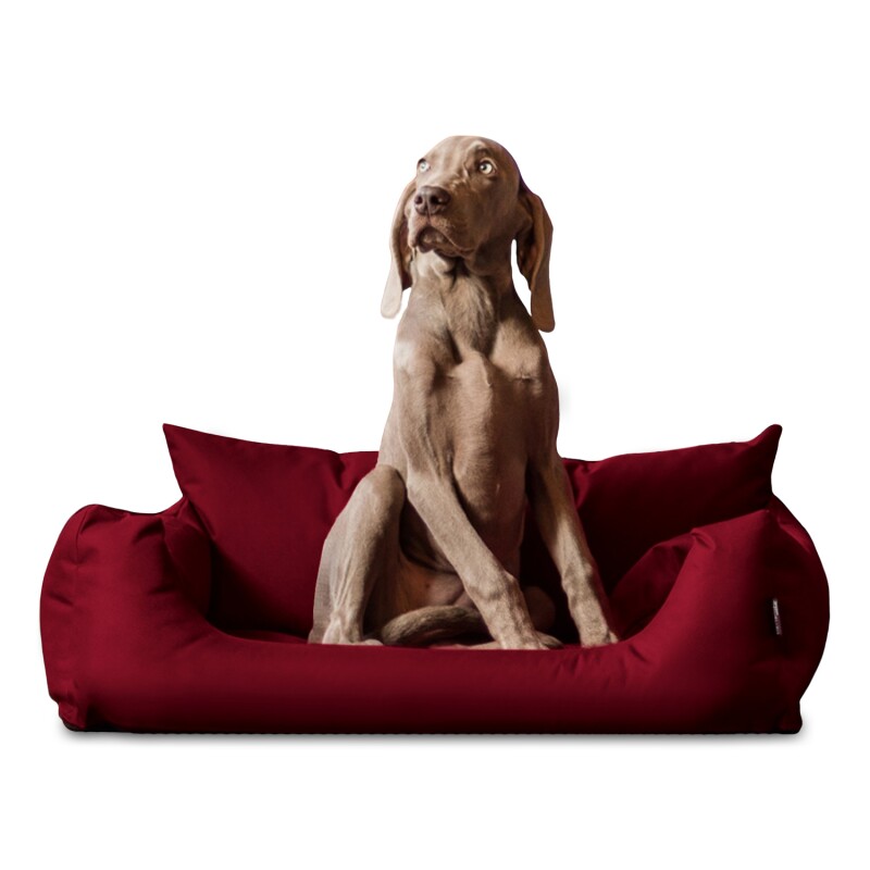 Tierlando NEMO Hundebett Hundesofa S M L Hundekorb Katzenbett 65 80 100cm dunkelrot 80 cm