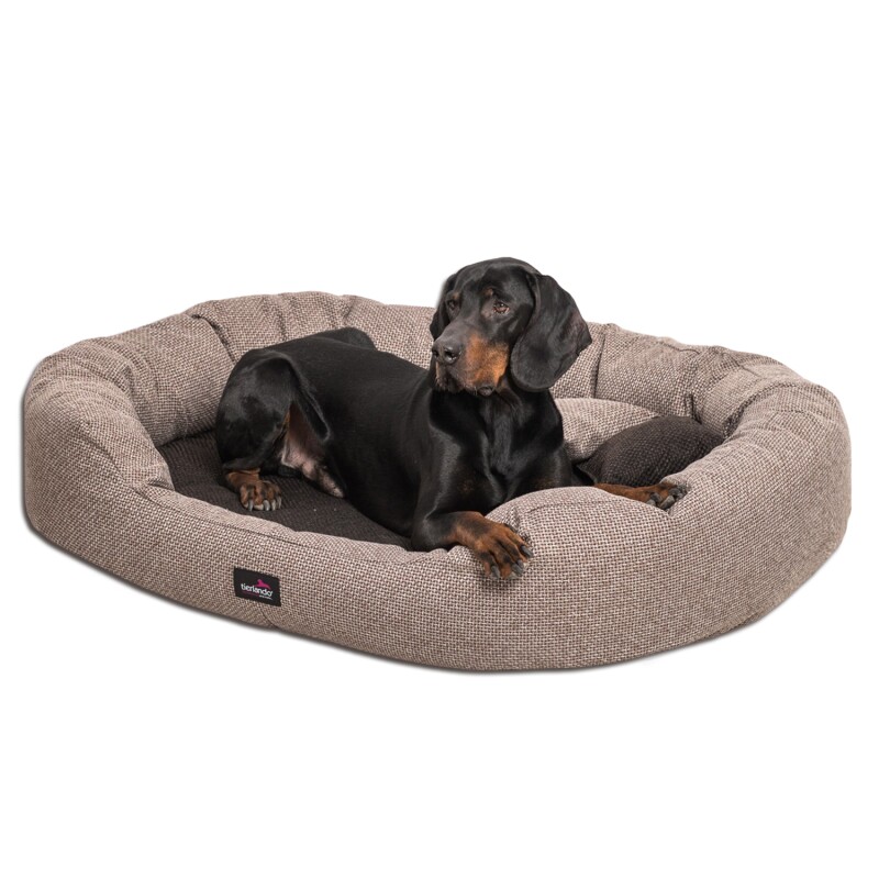 Tierlando ® BALOU - Orthopädisches Hundebett mit Visco Plus Matratze braun 1