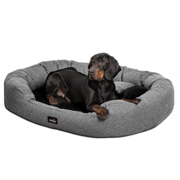 Tierlando ® BALOU - Orthopädisches Hundebett mit Visco Plus Matratze graphit schwarz 1