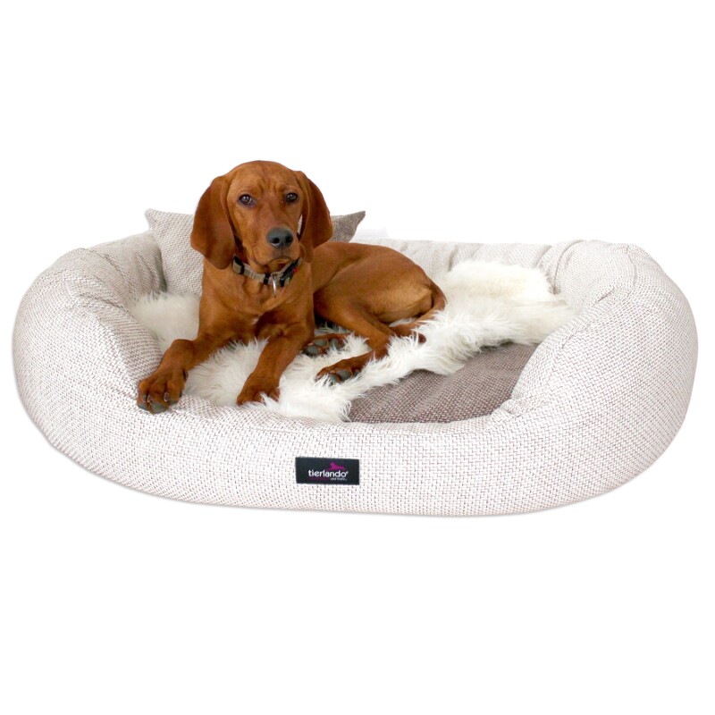 Tierlando ® BALOU - Orthopädisches Hundebett mit Visco Plus Matratze creme/ beige 1