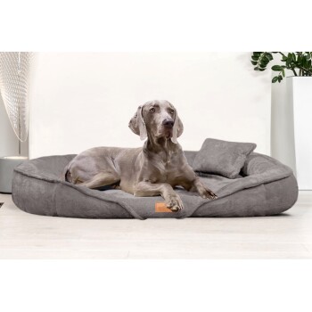 Tierlando ® XENIA - Orthopädisches Hundebett / Hundesofa graphit/nature 1