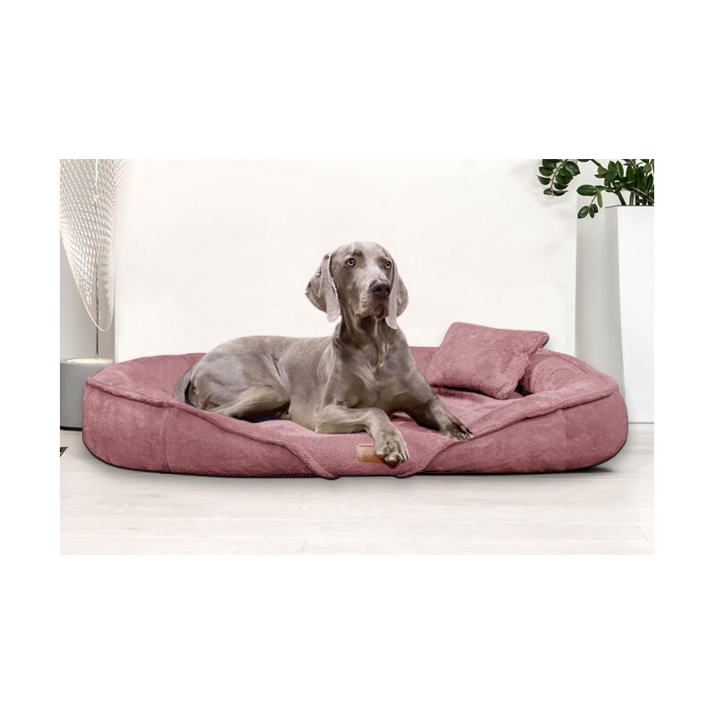 Tierlando ® XENIA - Orthopädisches Hundebett / Hundesofa altrosa 1