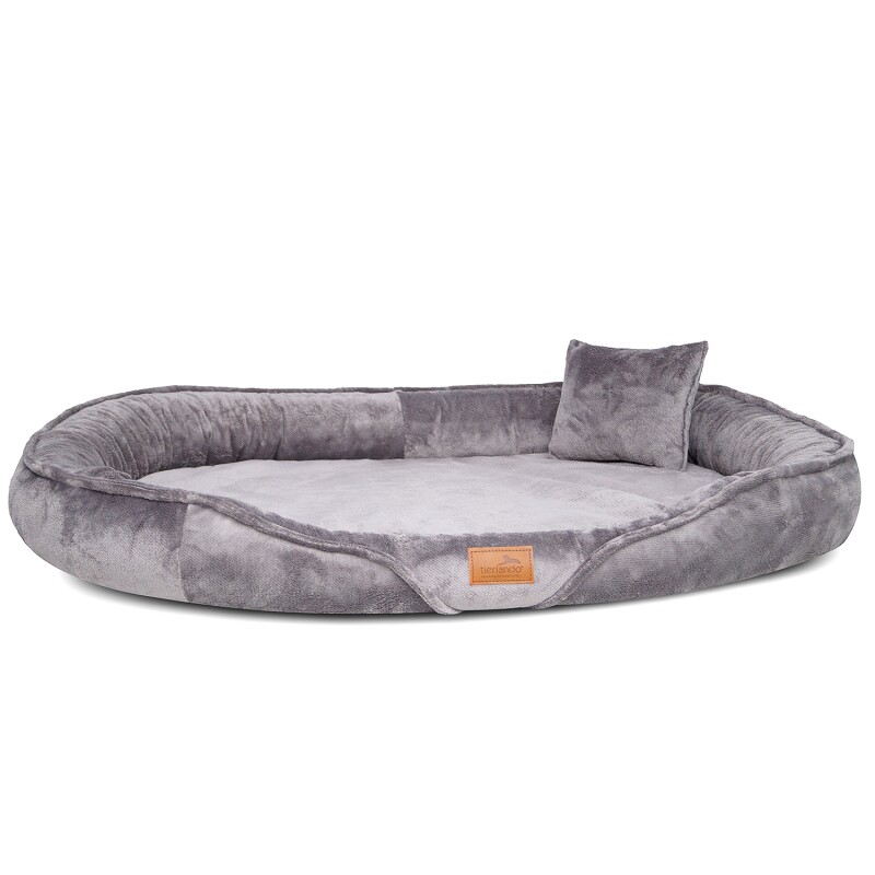 Tierlando ® XENIA - Orthopädisches Hundebett / Hundesofa graphit/nature 1