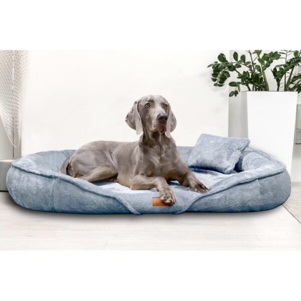 Tierlando ® XENIA - Orthopädisches Hundebett / Hundesofa blau/ grau 1