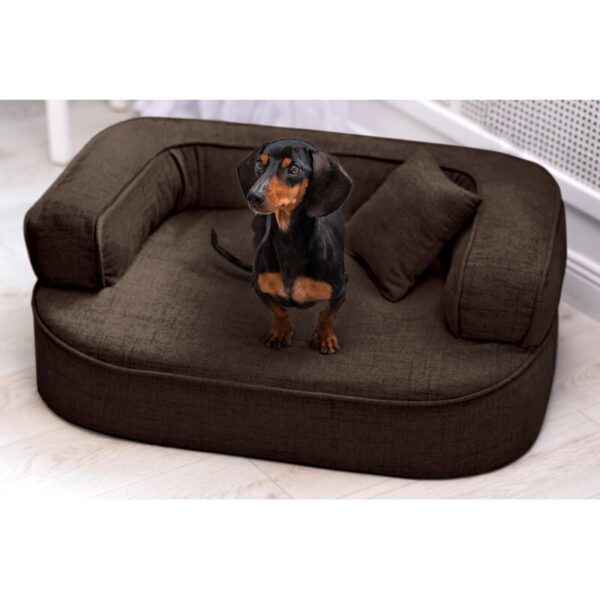 Tierlando ® LOTTE VISCO PLUS - Orthopädisches Hundesofa braun 80 cm