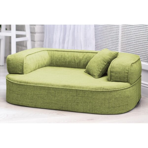 Tierlando ® LOTTE VISCO PLUS - Orthopädisches Hundesofa hellgrün 1 m