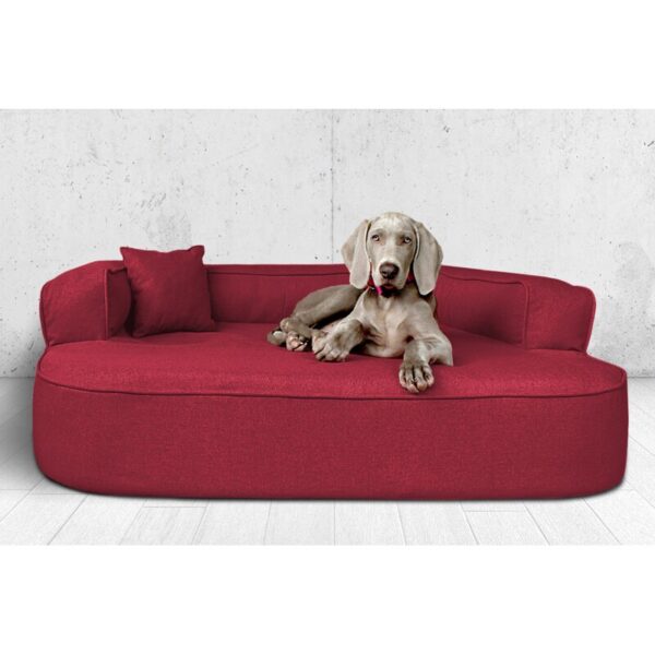 Tierlando ® LOTTE VISCO PLUS - Orthopädisches Hundesofa dunkelrot 1