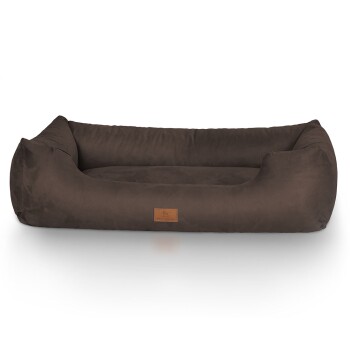 Knuffelwuff Hundebett Dreamline aus Velours braun XXXL