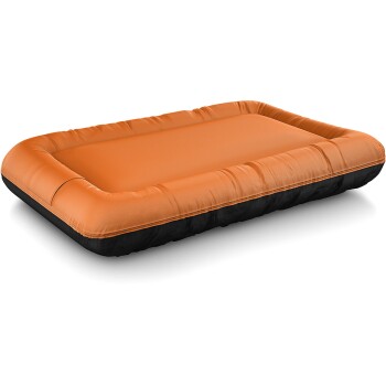 Knuffelwuff Wasserfestes In und Outdoor Hundebett Lucky Color Edition aus Nylongewebe orange XL