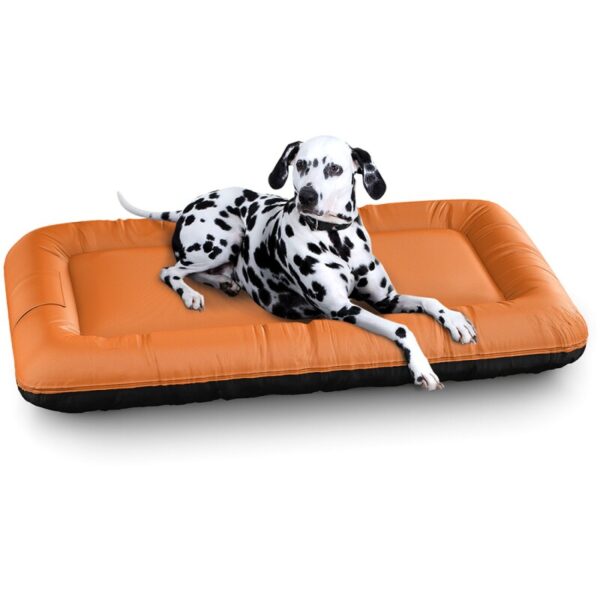 Knuffelwuff Wasserfestes In und Outdoor Hundebett Lucky Color Edition aus Nylongewebe orange XXL