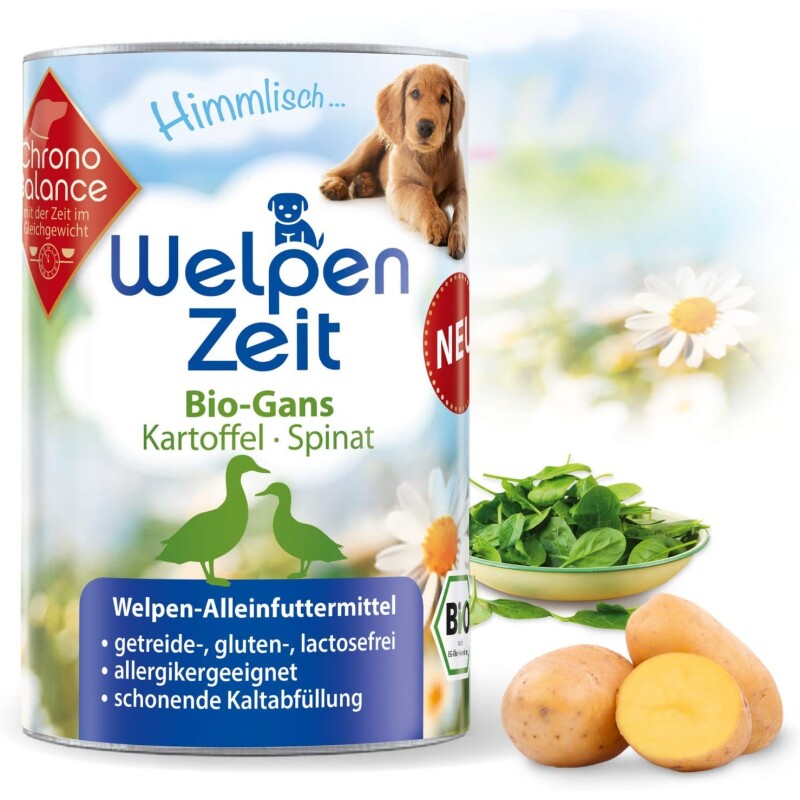 ChronoBalance Welpenfutter -Gans mit Kartoffel und Spinat 800 g