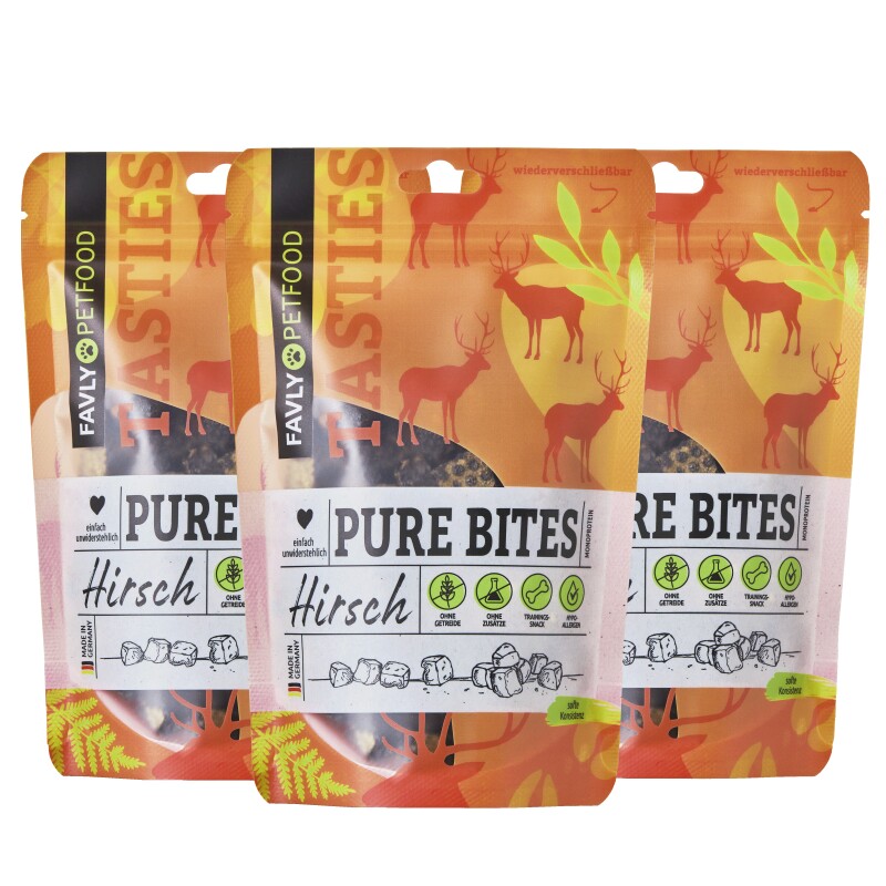 FAVLY Petfood PURE Bites Hirsch 360 g