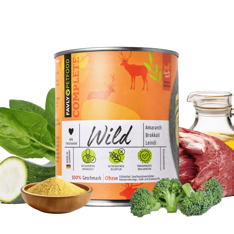 FAVLY Petfood Nassfutter Wild mit Amaranth