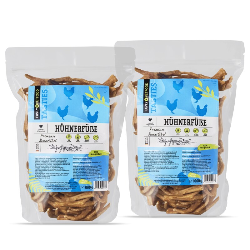 FAVLY Petfood Hühnerfüße 2 kg