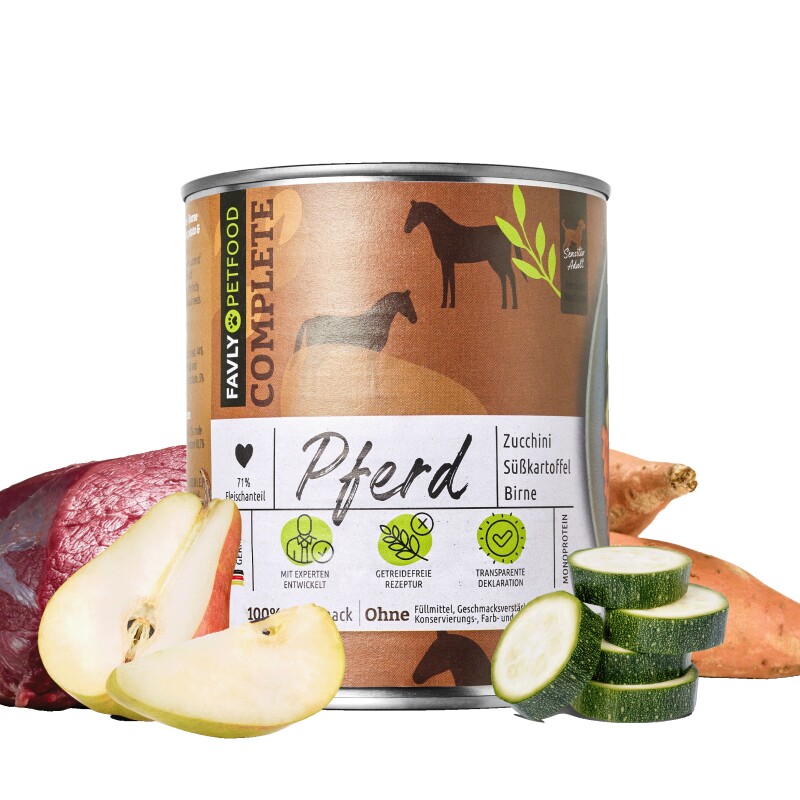 FAVLY Petfood Nassfutter Pferd mit Zucchini