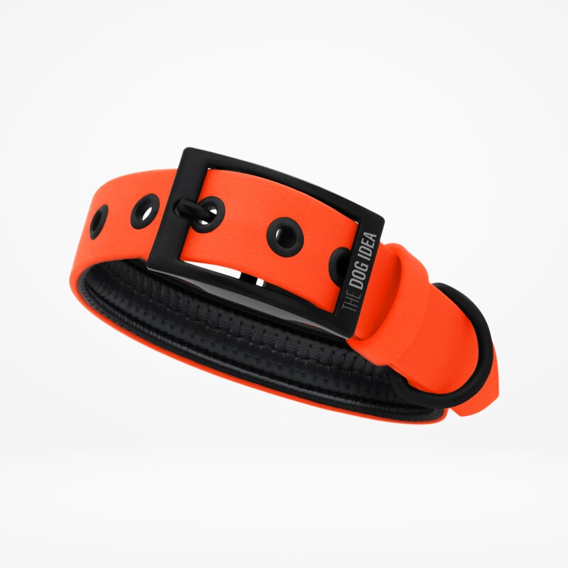 THE DOG IDEA Biothane Halsband Orange neon orange XS