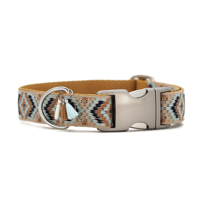 THE DOG IDEA Boho-Chic Halsband Mokka S