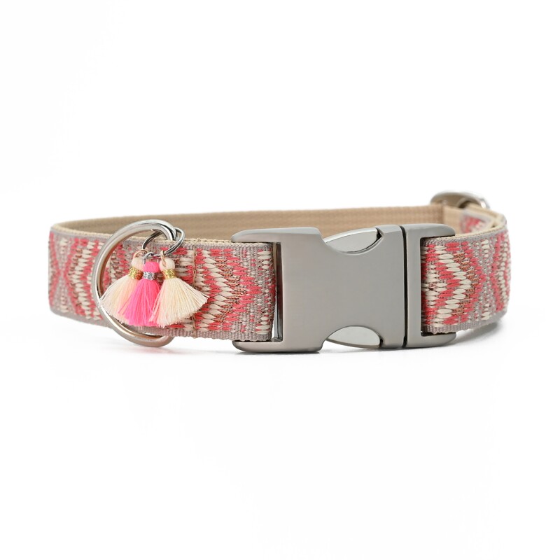 THE DOG IDEA Boho-Chic Halsband Coral XS