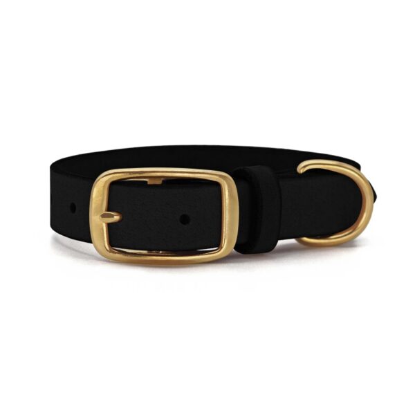 THE DOG IDEA Leder Halsband Schwarz XS