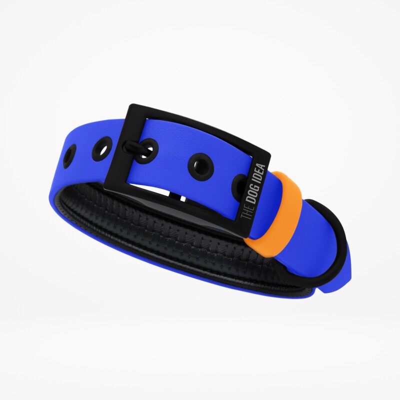 THE DOG IDEA Biothane Halsband Blau M