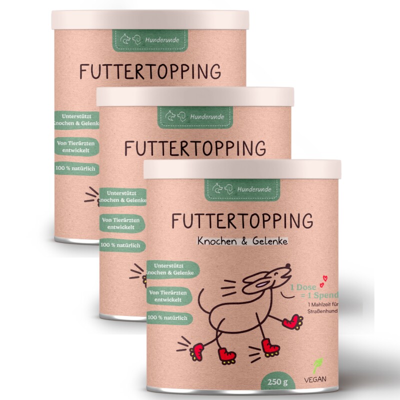 Hunderunde Futtertopping - Knochen & Gelenke - Beweglichkeit