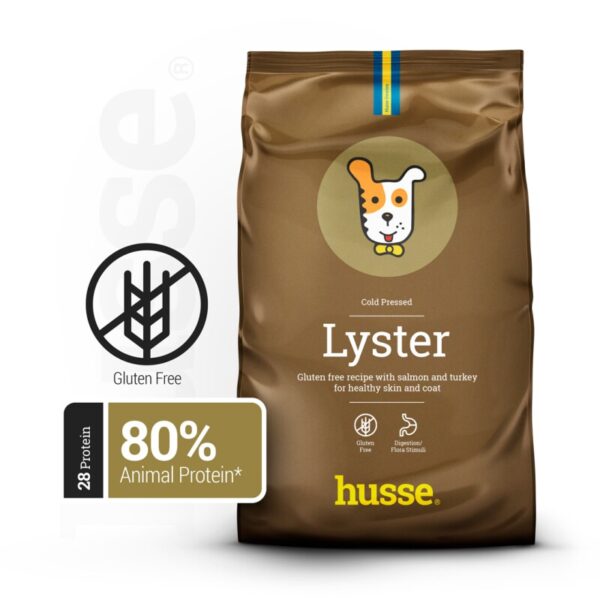 husse 2 x 12 kg Lyster Lyster Lachs und Truthahn kaltgepresstes Futter