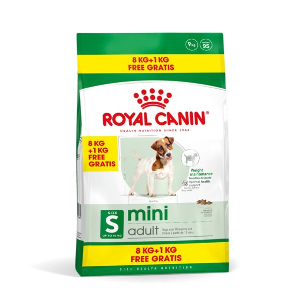 ROYAL CANIN SIZE HEALTH Nutrition Mini Adult 8+1kg OF