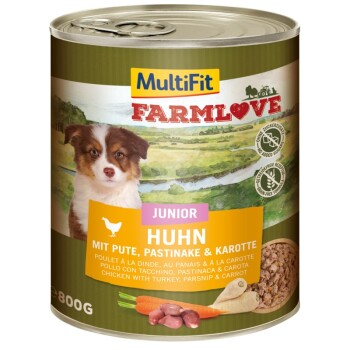 MultiFit Farmlove Junior Huhn mit Pute 6x800 g