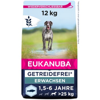 EUKANUBA getreidefrei mit Fisch für große Rassen 2x12 kg