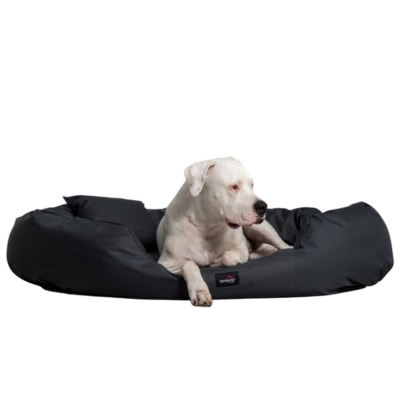 Tierlando ® ARES VISCO Polyester - Orthopädisches Hundebett schwarz 1