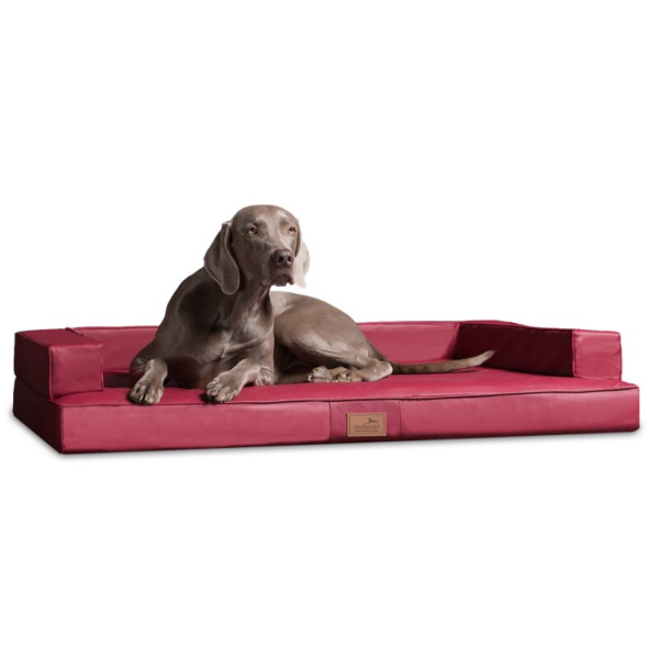 Tierlando ® Orthopädisches Design Hundesofa GIBSON VISCO Kunstleder kubische Form