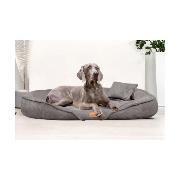 Tierlando ® XENIA - Orthopädisches Hundebett / Hundesofa graphit/nature 1