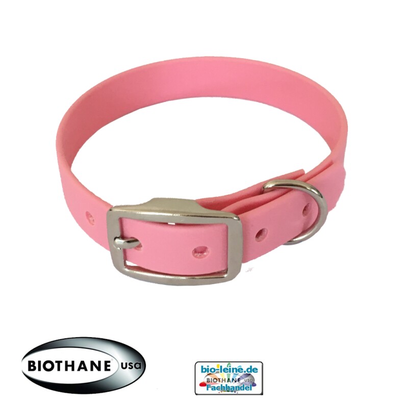 bio-leine 21-30cm HU Biothane Halsband altrosa 21 cm