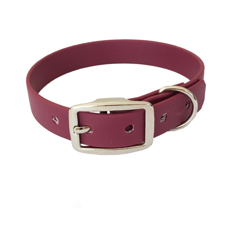 bio-leine 21-30cm HU Biothane Halsband bordeaux 24 cm