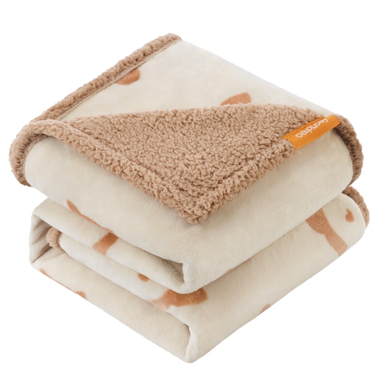 FEANDREA Wasserdichte Hundedecke Sherpa Fleece Beige